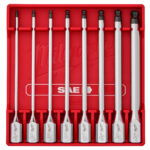 8pc 3/8” Drive Long Ball End Hex Bit Socket Set - SAE