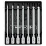 7pc 3/8” Drive Long Ball End Hex Bit Socket Set - Metric