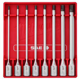 8pc 3/8” Drive Long Hex Bit Socket Set - SAE