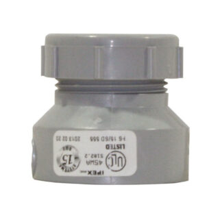 Noble 026329 1-1/2" x 1-1/4" System 15® PVC Pipe Trap Adapter - Grey