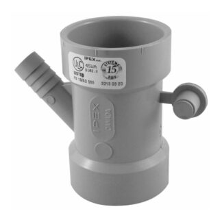 Noble 026495 1-1/2" x 1/2" PVC Dishwasher Wye - Grey