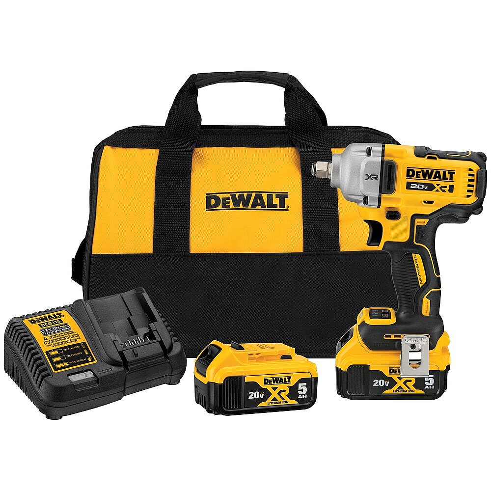 Dewalt DCF891P2 20V MAX* XR® 1/2 in. Mid-Range Impact Wrench Kit with Hog Ring Anvil