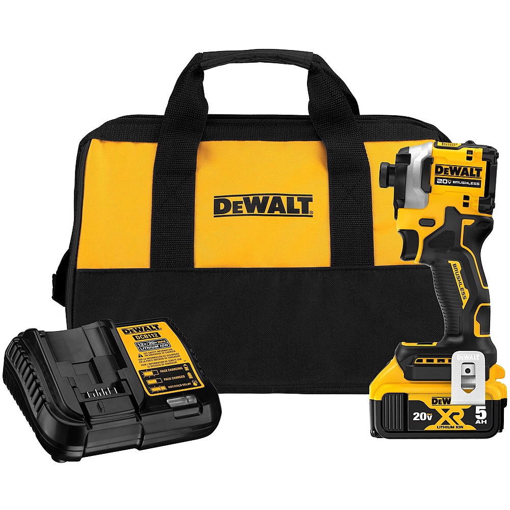 Dewalt DCF850P1 20V MAX* ATOMIC™ Brushless Cordless 3-Speed 1/4 in. Impact Driver Kit