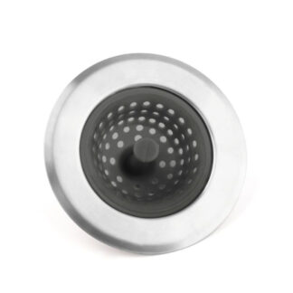 Danesco 245002CH Silicone Sink Stainer - Stainless Steel & Charcoal