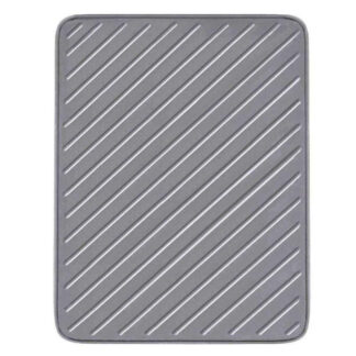 BBQ Devil 1501245GY 12.3" x 9.2" Silicone BBQ Tool Rest Mat - Grey