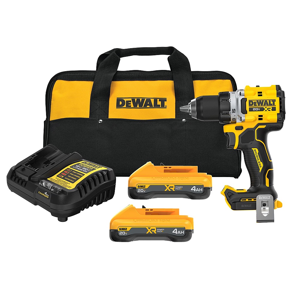 Dewalt DCD801QQ2 20V MAX* XR® Brushless Cordless 1/2 in. Drill/Driver Kit With DEWALT POWERPACK™ Batteries