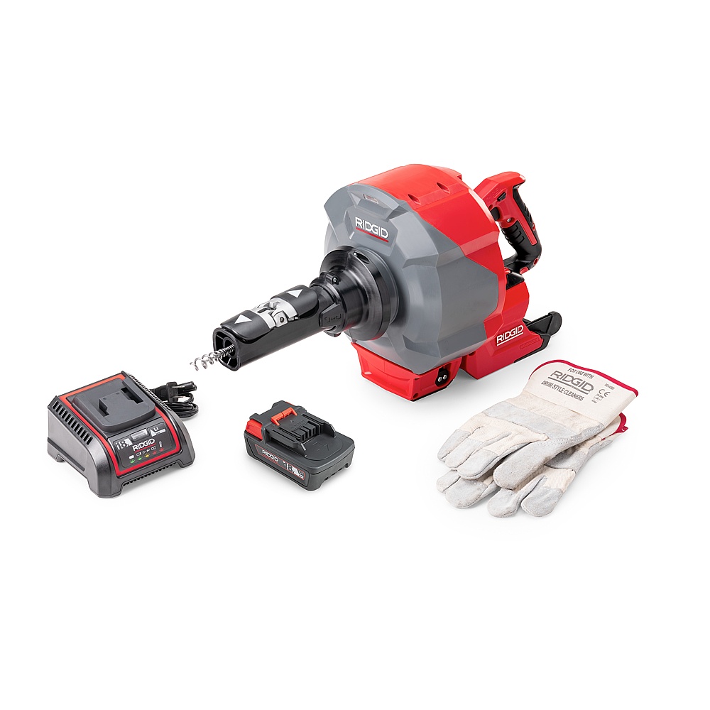 Ridgid 78053 K-46 Cordless SinkSnake™ with 5/16" x 25' IC Cable, 18V 2.5Ah Battery & Charger
