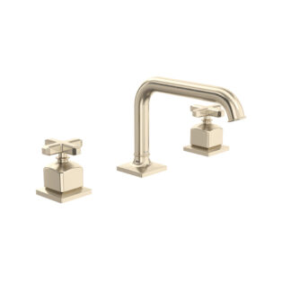 Rohl AP09D3XMSTN Apothecary™ Widespread Lavatory Faucet With U-Spout - Satin Nickel