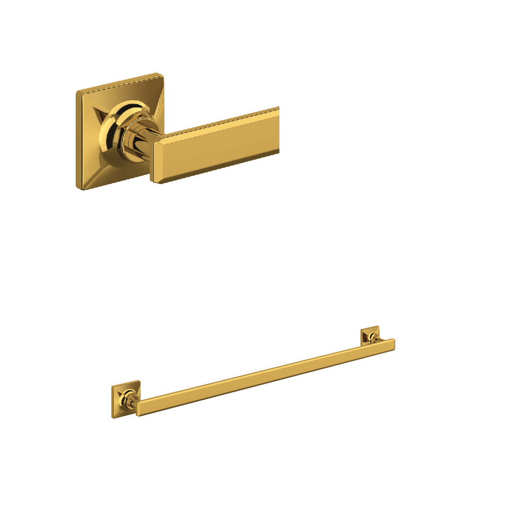 Rohl AP25WTB24ULB Apothecary™ 24" Towel Bar - Unlacquered Brass