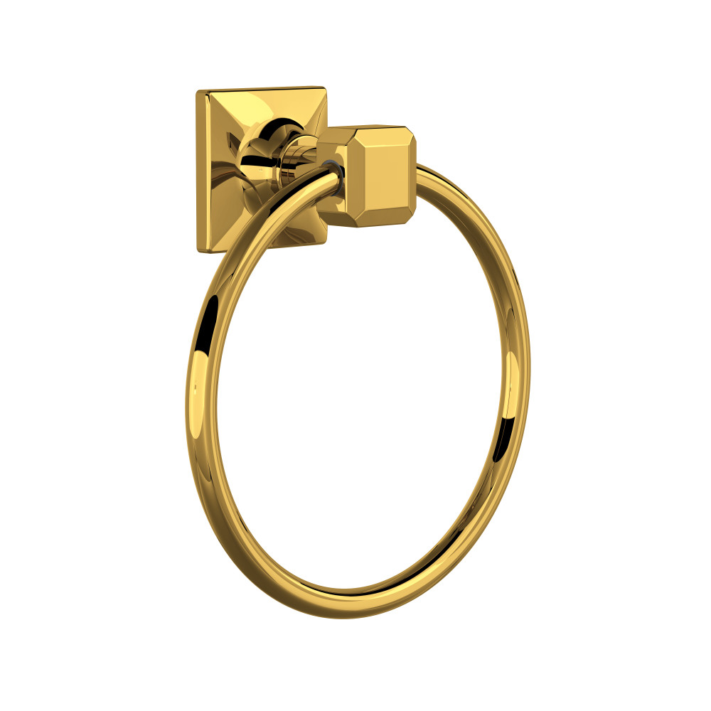 Rohl AP25WTRULB Apothecary™ Towel Ring - Unlacquered Brass