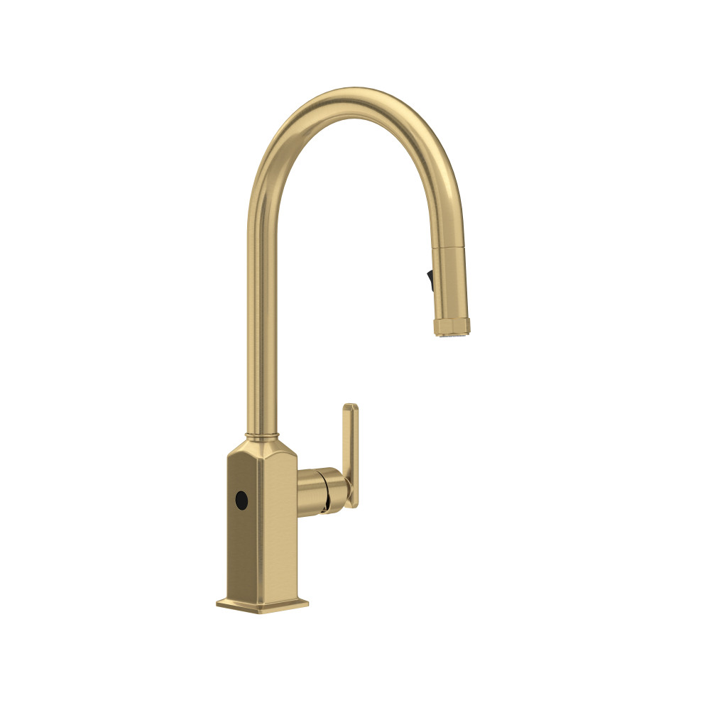 Rohl AP53D1LMAG Apothecary™ Pull-Down Touchless Kitchen Faucet - Antique Gold