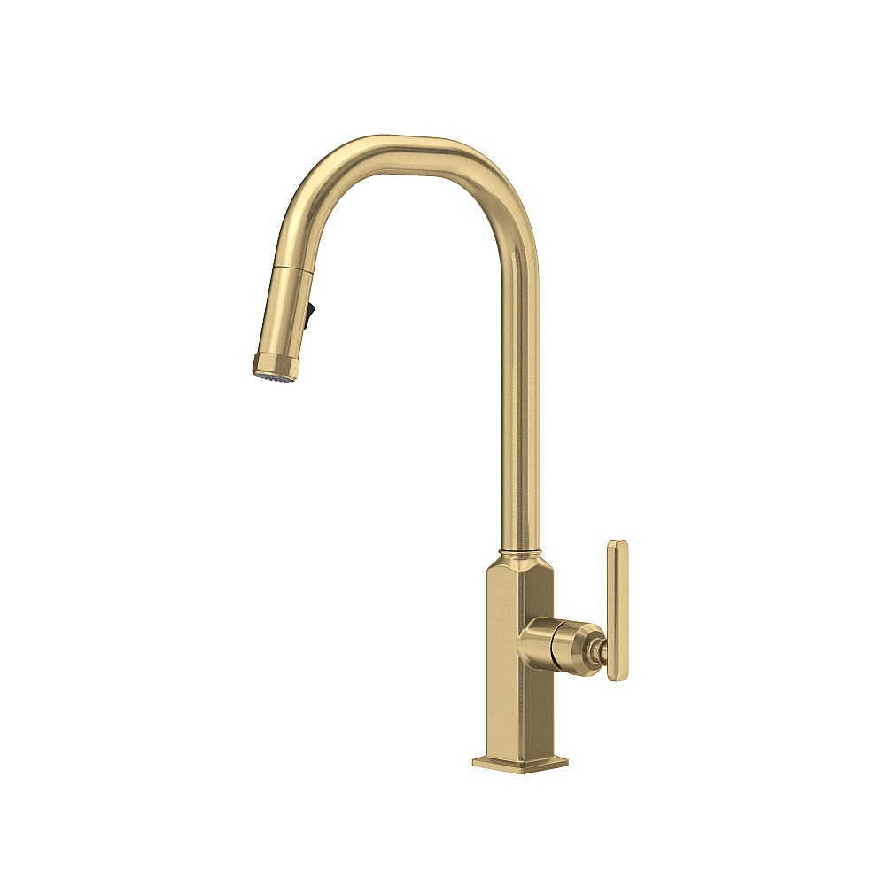 Rohl AP56D1LMAG Apothecary™ Pull-Down Kitchen Faucet With U-Spout - Antique Gold