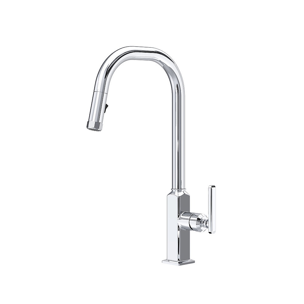Rohl AP56D1LMAPC Apothecary™ Pull-Down Kitchen Faucet With U-Spout - Polished Chrome