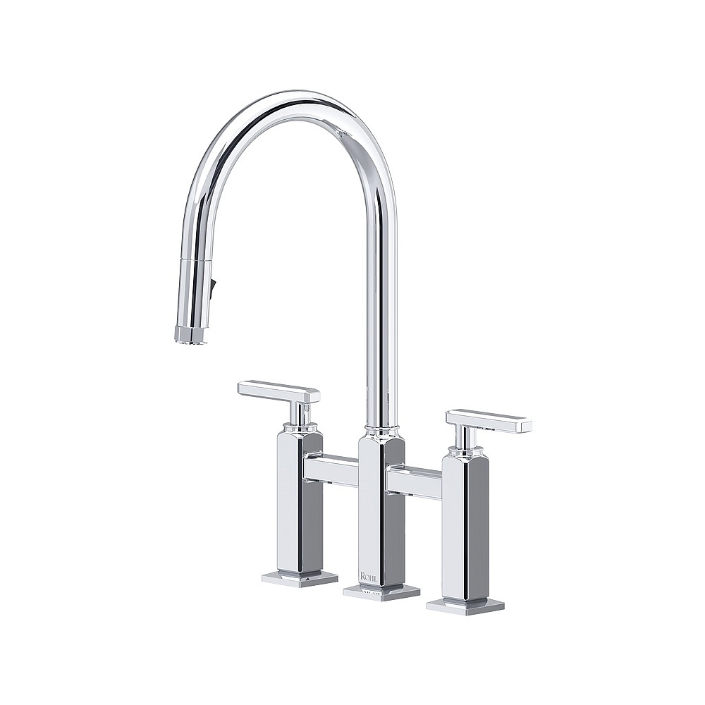 Rohl AP58D3LMAPC Apothecary™ Bridge Pull-Down Kitchen Faucet - Polished Chrome