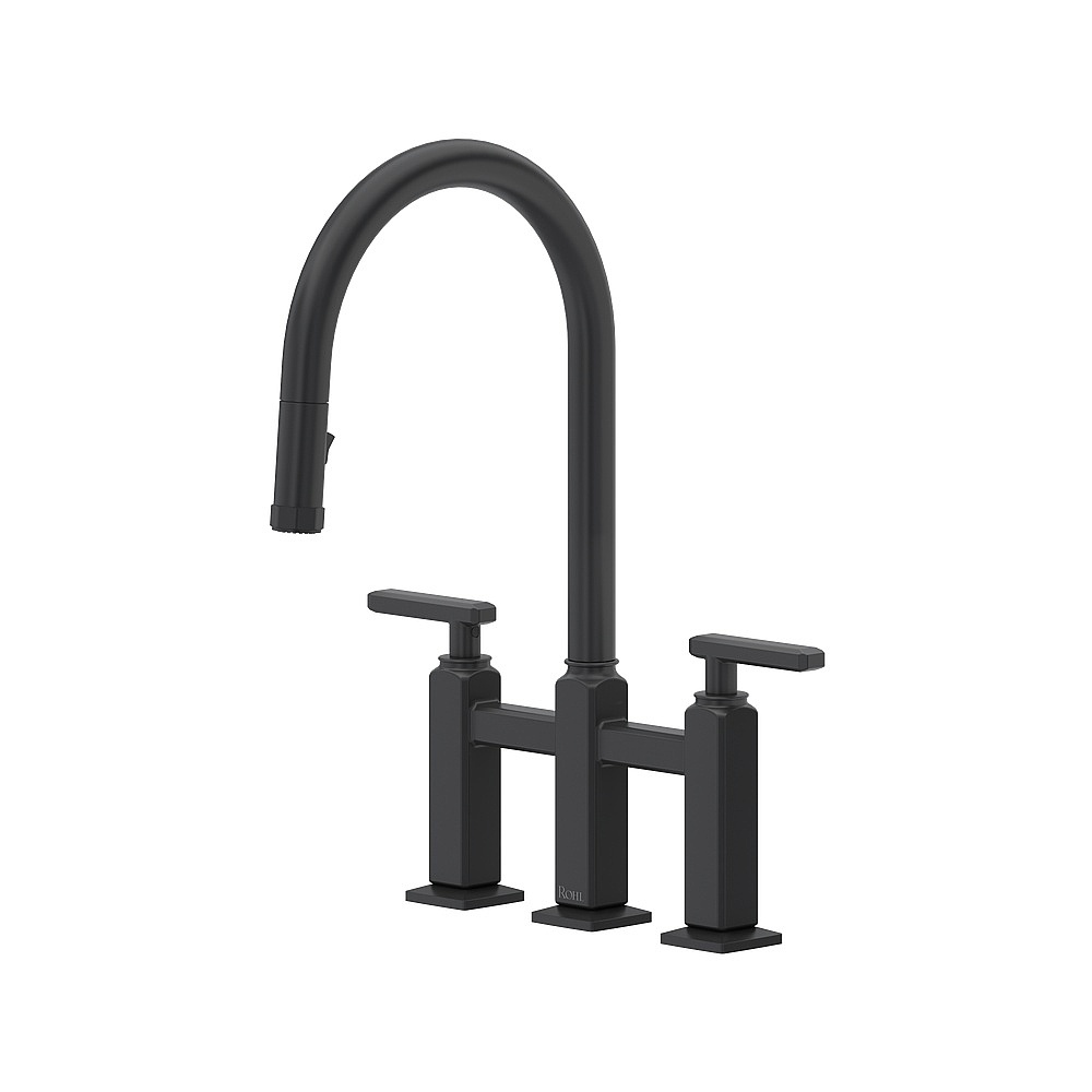Rohl AP58D3LMMB Apothecary™ Bridge Pull-Down Kitchen Faucet - Matte Black