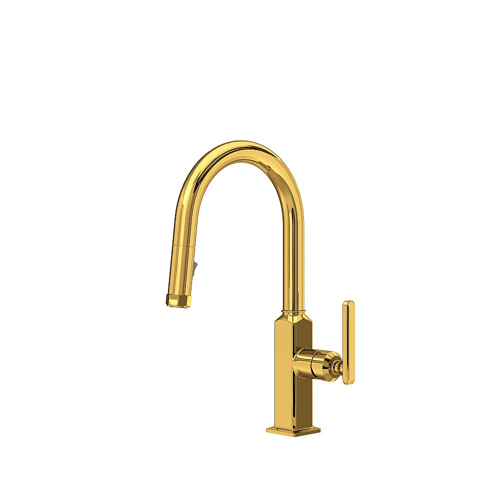 Rohl AP65D1LMULB Apothecary™ Pull-Down Bar/Food Prep Kitchen Faucet - Unlacquered Brass
