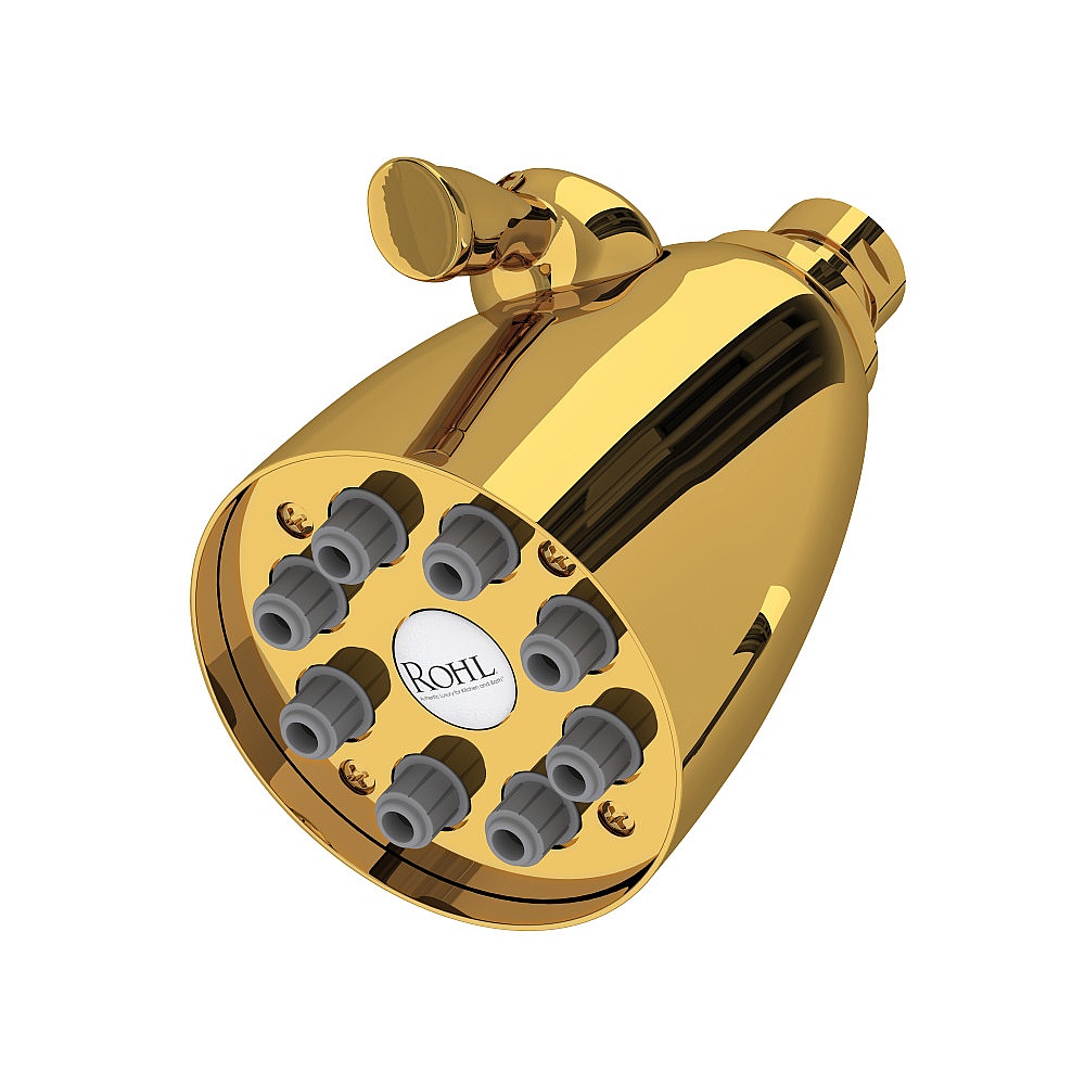 Rohl BI00059ULB 4" Multi-Function Showerhead - Unlacquered Brass