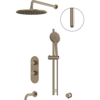 Aquabrass SHOWERBOX02BN 3-Way Thermostatic Shower System (Trim Kit) - Brushed Nickel