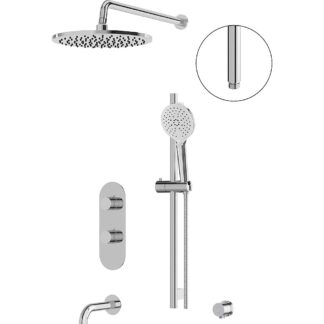 Aquabrass SHOWERBOX02PC 3-Way Thermostatic Shower System (Trim Kit) - Polished Chrome