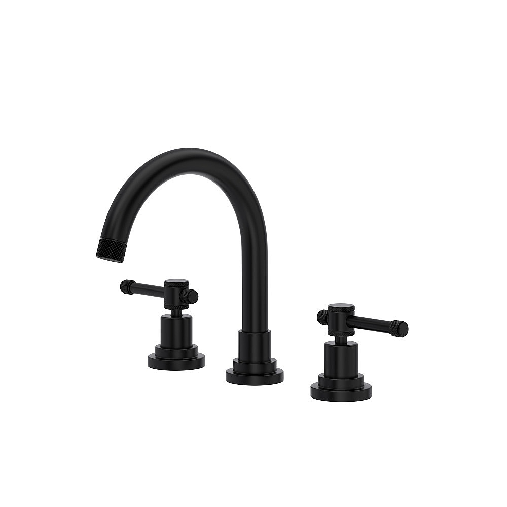 Rohl CP08D3ILMB Campo™ Widespread Lavatory Faucet With C-Spout - Matte Black