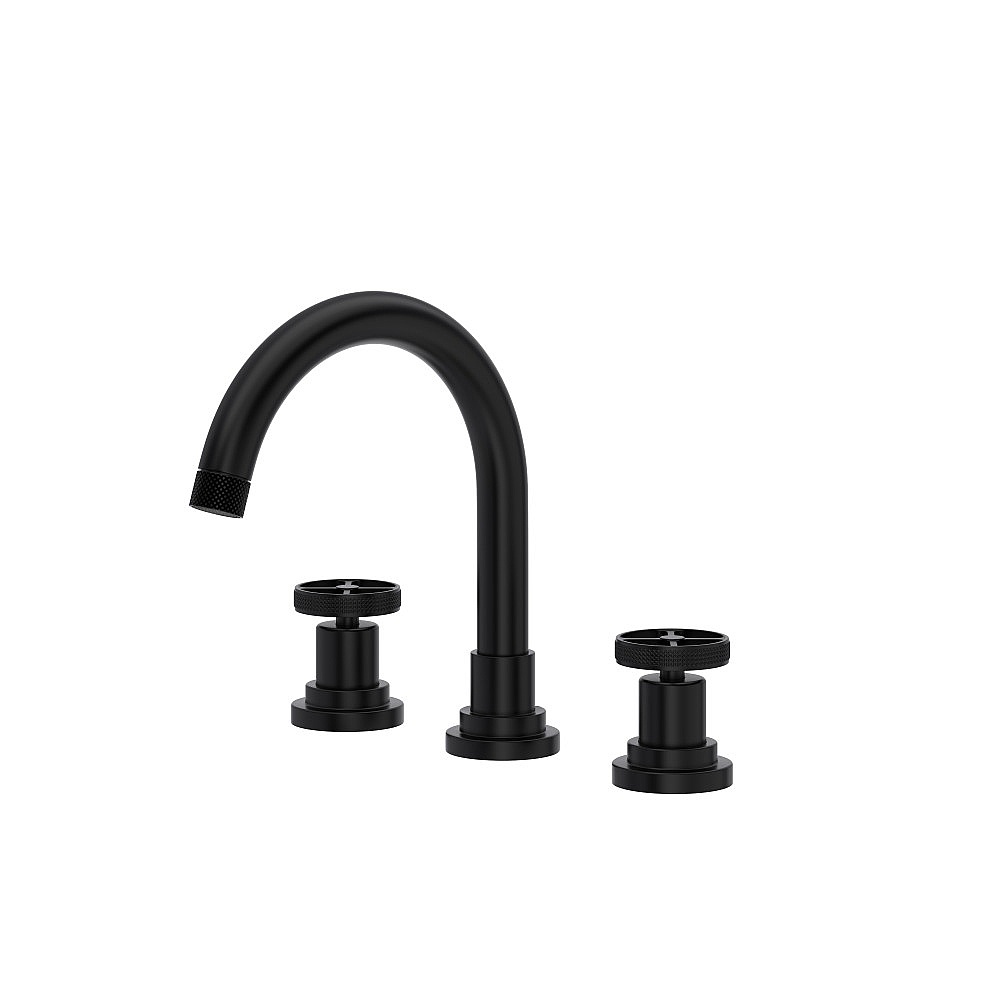 Rohl CP08D3IWMB Campo™ Widespread Lavatory Faucet With C-Spout - Matte Black