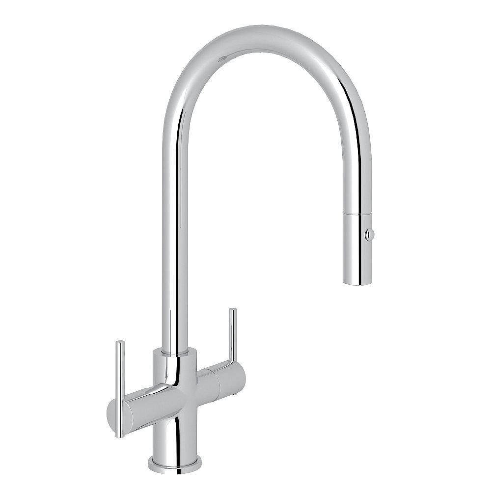 Rohl CY657L-APC-2 Pirellone™ Two Handle Pull-Down Kitchen Faucet - Polished Chrome