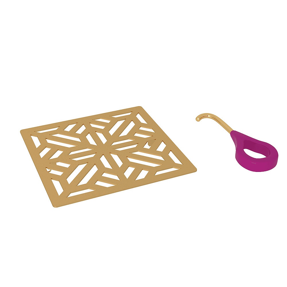 Rohl DC3144ULB Mosaic Decorative Drain Cover - Unlacquered Brass