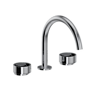 Rohl EC08D3IWAPC Eclissi™ Widespread Lavatory Faucet With C-Spout - Polished Chrome