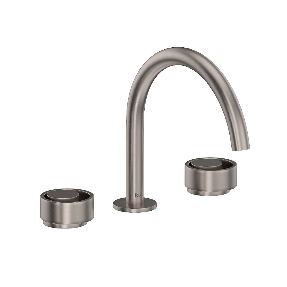 Rohl EC08D3IWSTN Eclissi™ Widespread Lavatory Faucet With C-Spout - Satin Nickel
