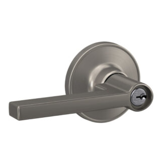 Schlage J54SOL619VP Keyed Solstice Lever - Satin Nickel