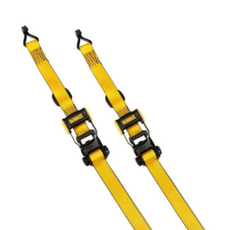 DeWalt DXBC33002 16ft x 1-1/2" 3300lb JJ-Hook Ratchet Strap, 2 Pack - Yellow