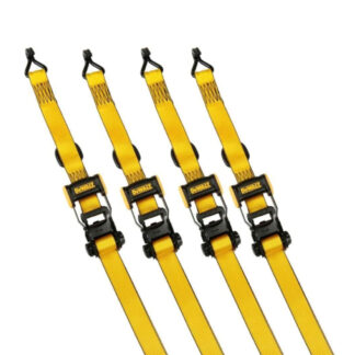 DeWalt DXBC33004 16ft x 1-1/2" 3300lb JJ-Hook Ratchet Strap, 4 Pack - Yellow