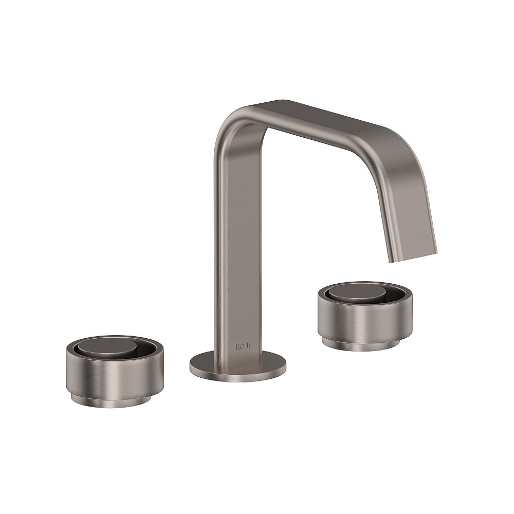 Rohl EC09D3IWSTN Eclissi™ Widespread Lavatory Faucet With U-Spout - Satin Nickel
