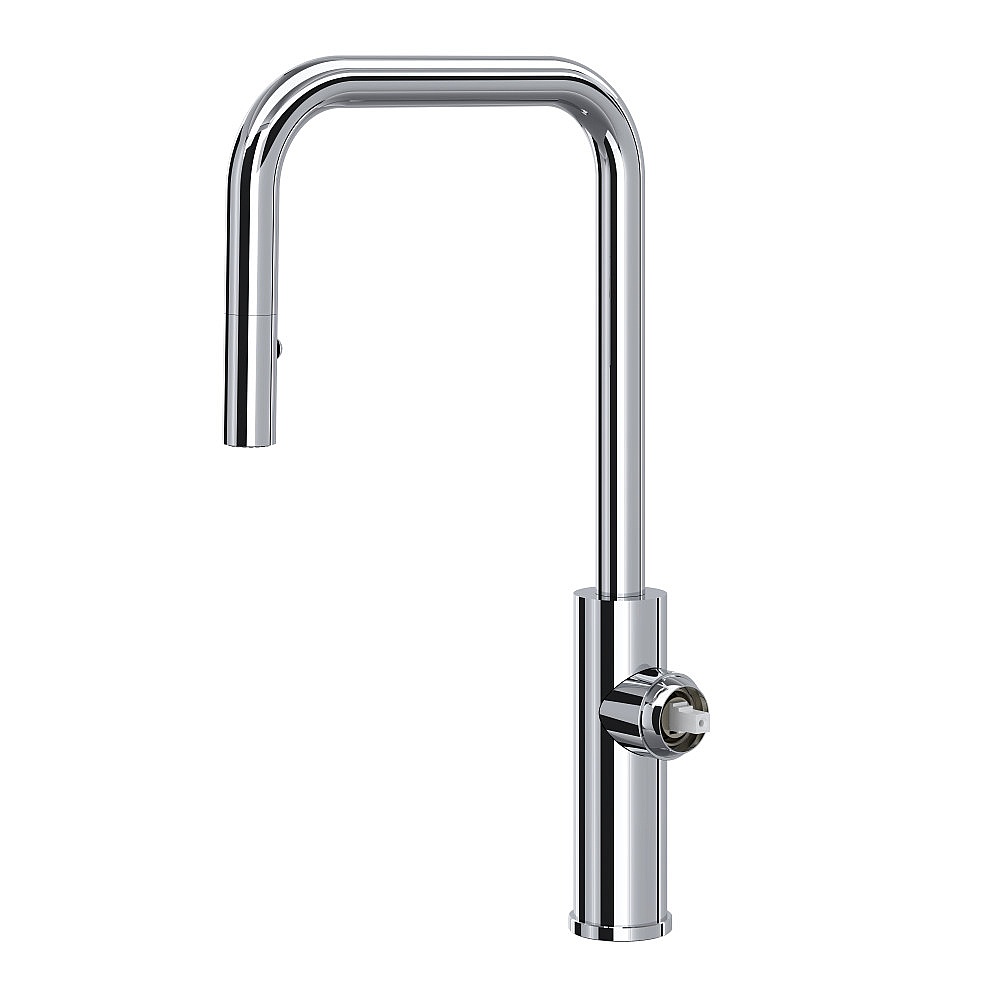 Rohl EC56D1APC Eclissi™ Pull-Down Kitchen Faucet With U-Spout - Less Handle - Polished Chrome