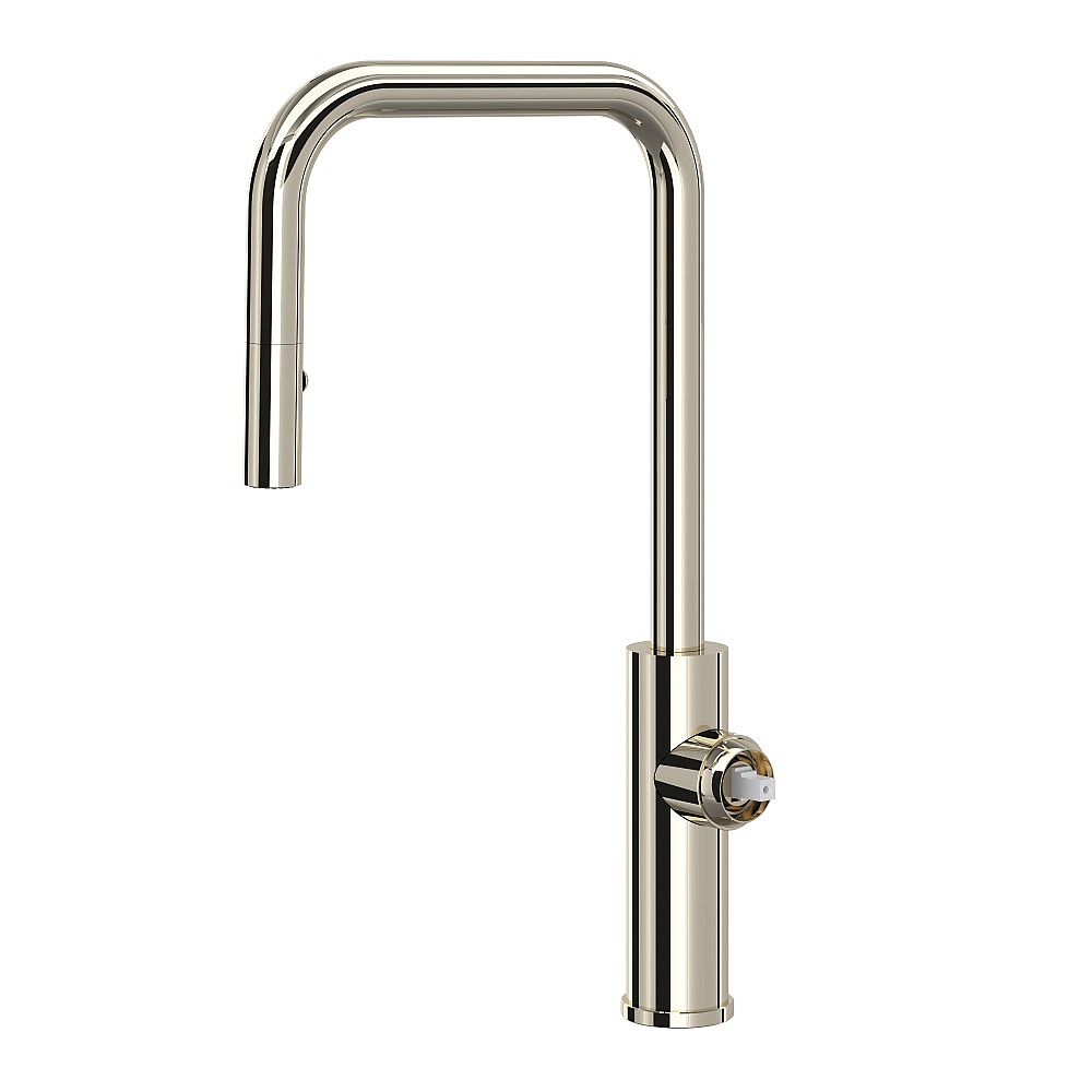 Rohl EC56D1PN Eclissi™ Pull-Down Kitchen Faucet With U-Spout - Less Handle - Polished Nickel