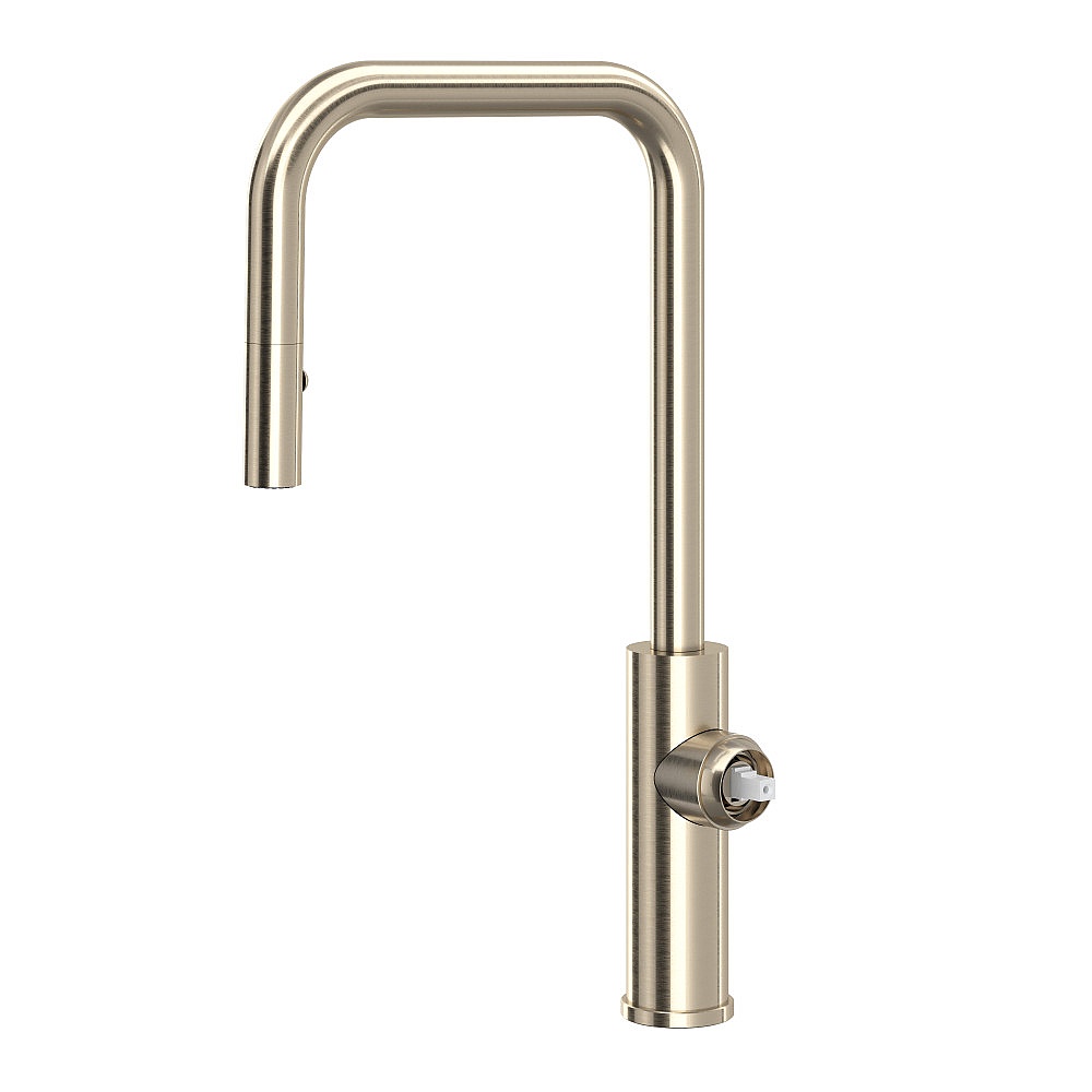 Rohl EC56D1STN Eclissi™ Pull-Down Kitchen Faucet With U-Spout - Less Handle - Satin Nickel