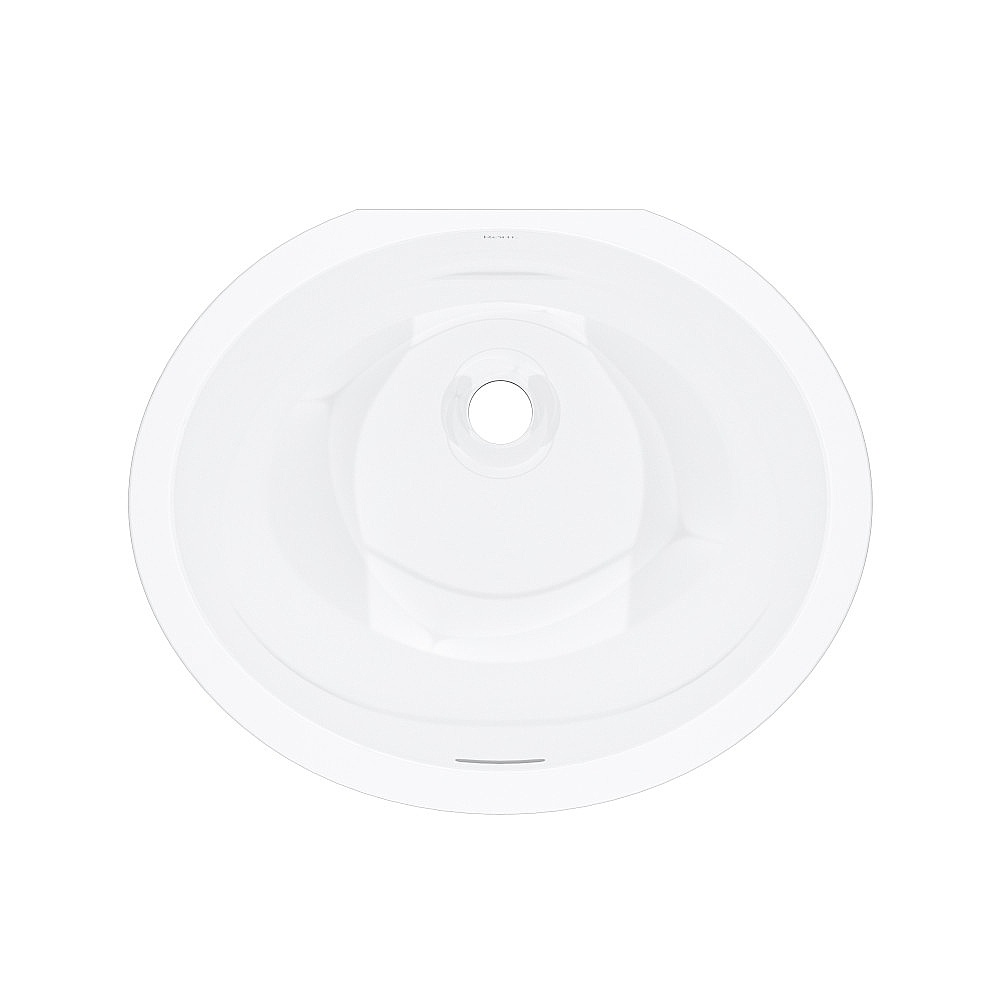 Rohl ERUB1916OVWH Eirene™ 19" x 16" Undermount Oval Lavatory Sink - White (WH)