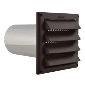 Imperial Manufacturing VT0633 5" Premium Intake Hood with Plastic Screen - Brown