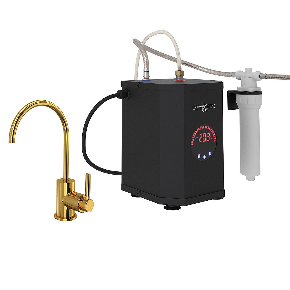 Rohl GKIT7545LMULB-2 Lux™ Hot Water Dispenser, Tank And Filter Kit - Unlacquered Brass