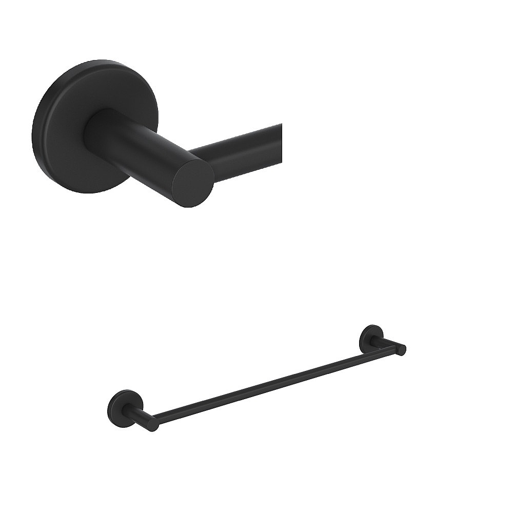 Rohl LO1/18MB Lombardia® 18" Towel Bar - Matte Black