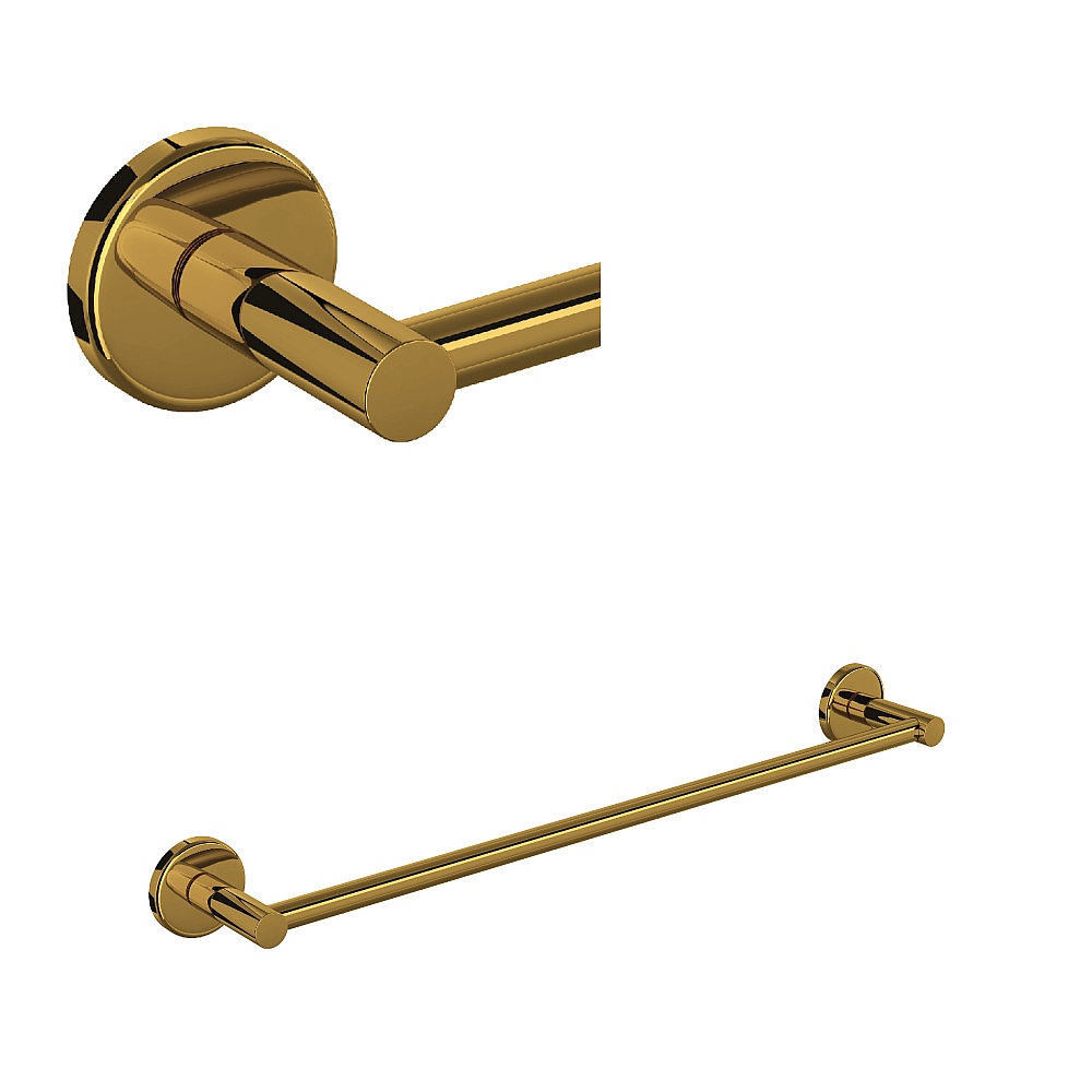 Rohl LO1/24ULB Lombardia® 24" Towel Bar - Unlacquered Brass