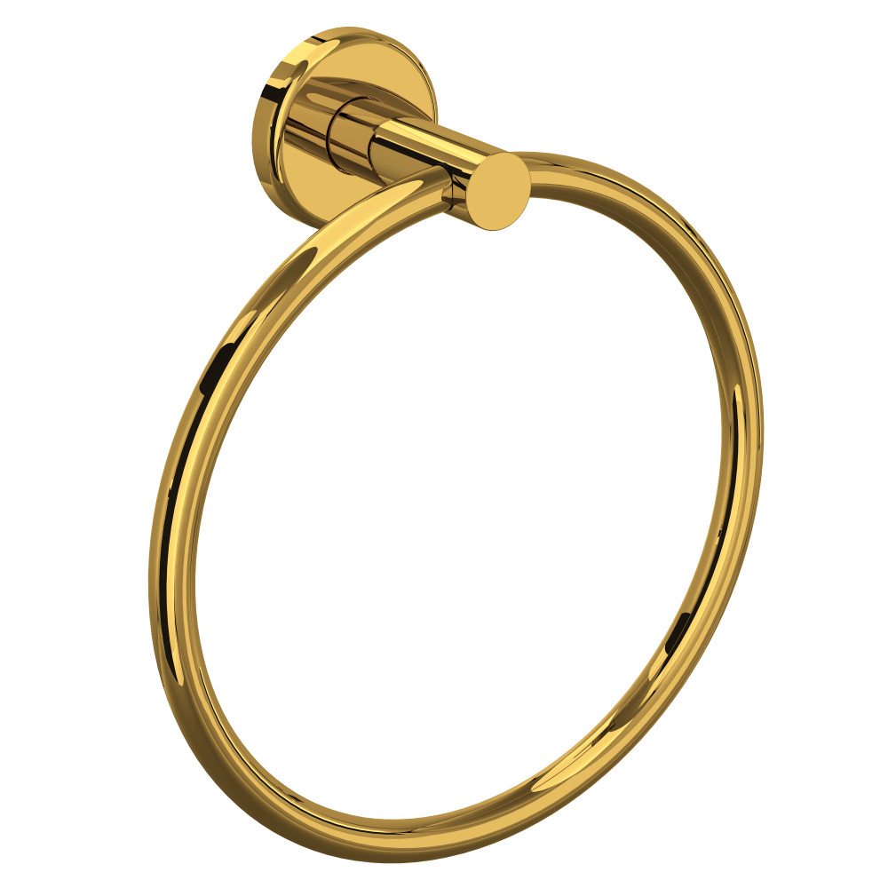 Rohl LO4ULB Lombardia® Towel Ring - Unlacquered Brass