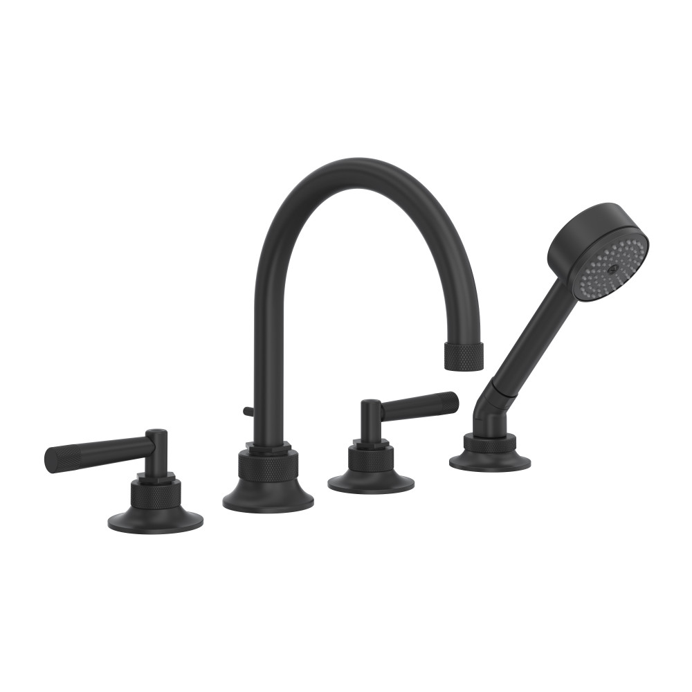 Rohl MB06D4LMMB Graceline® 4-Hole Deck Mount Tub Filler - Matte Black