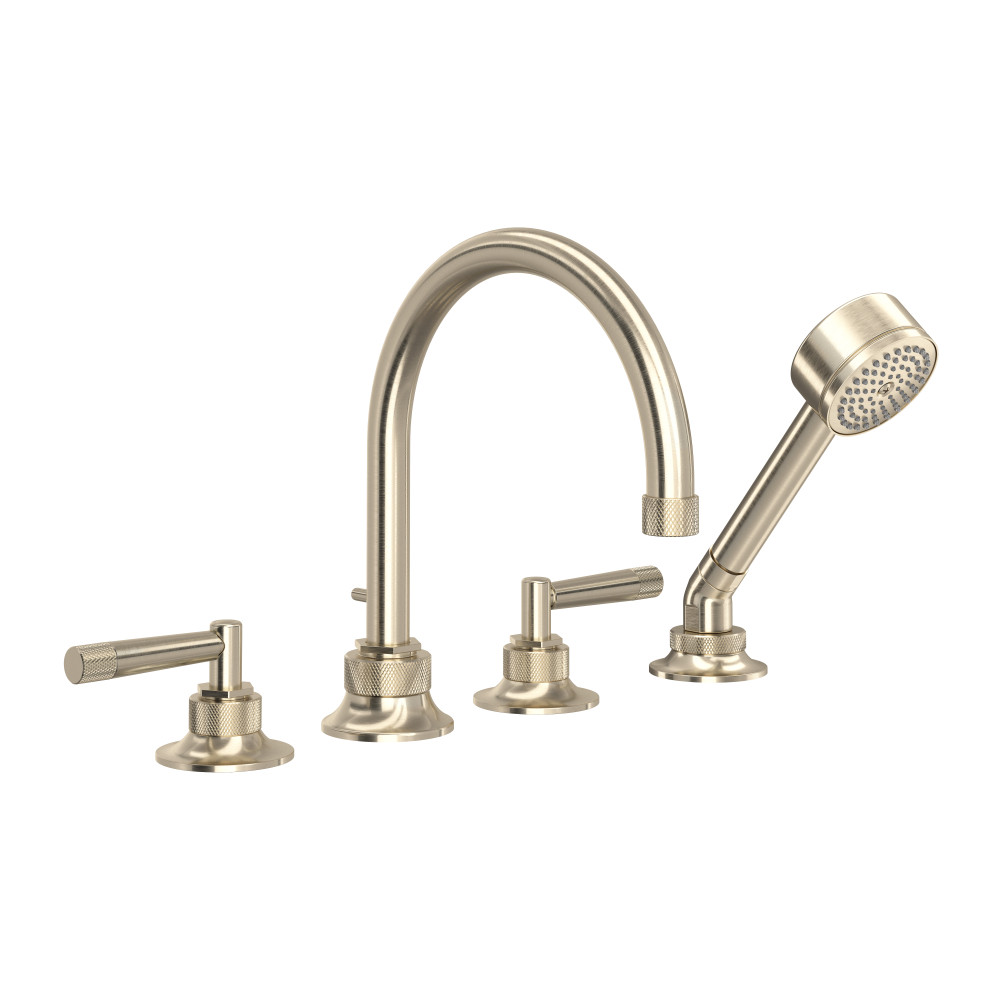Rohl MB06D4LMSTN Graceline® 4-Hole Deck Mount Tub Filler - Satin Nickel