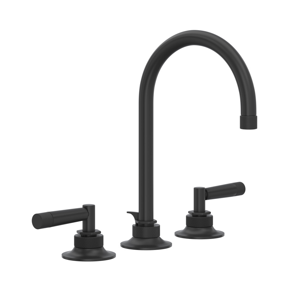 Rohl MB2019LMMB-2 Graceline® Widespread Lavatory Faucet With C-Spout - Matte Black