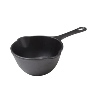 Victoria 6235204BK 400ml Mini Cast Iron Saucepan - Black