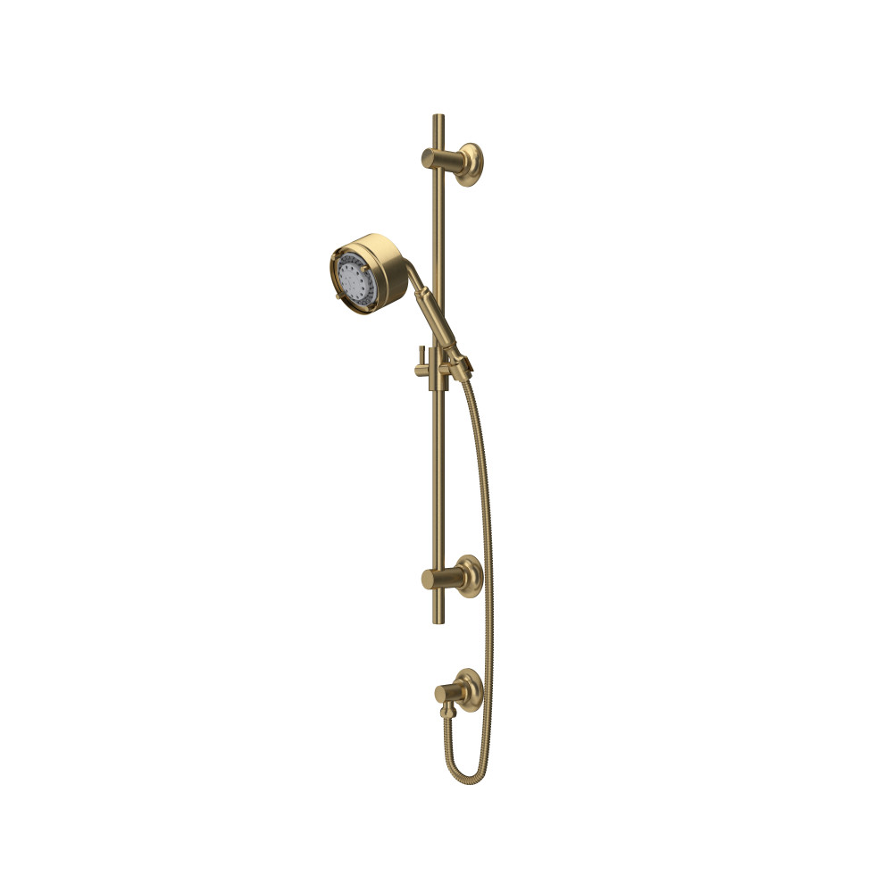 Rohl MB2046AG Graceline® Handshower Set With 24" Slide Bar and 5-Function Handshower - Antique Gold