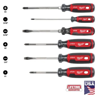 Milwaukee® MT200-6A Cushion Grip Screwdriver Set, 6 Pack