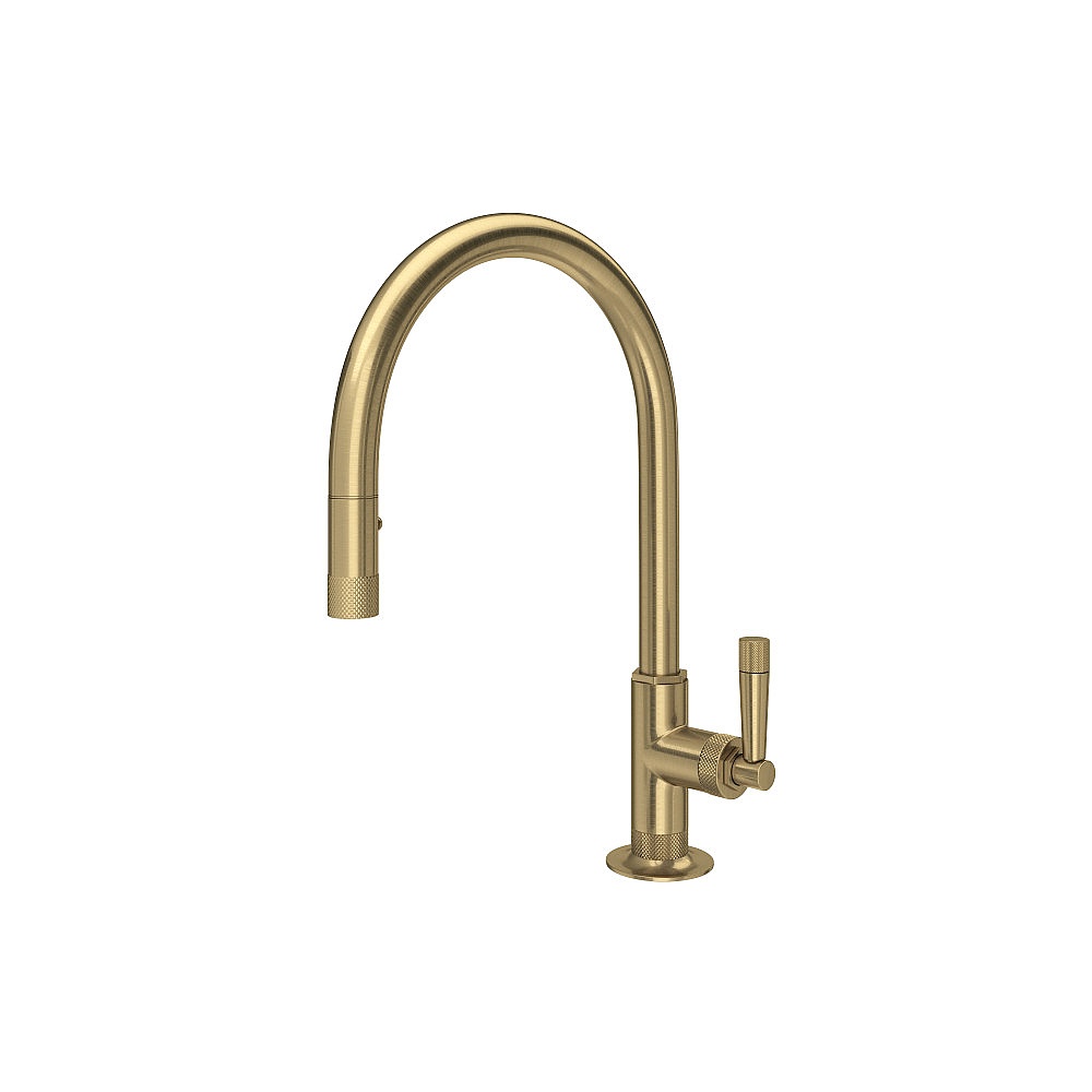 Rohl MB7930LMAG-2 Graceline® Pull-Down Kitchen Faucet With C-Spout - Antique Gold