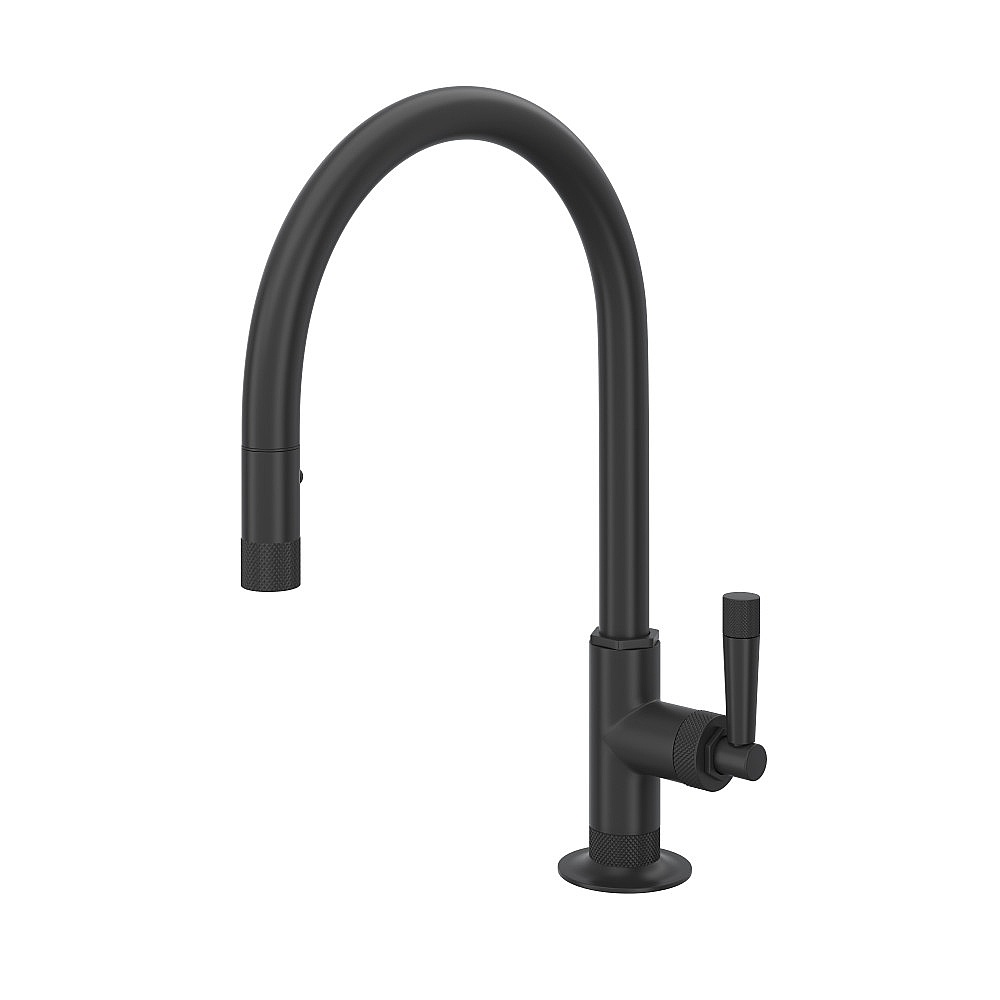 Rohl MB7930LMMB-2 Graceline® Pull-Down Kitchen Faucet With C-Spout - Matte Black
